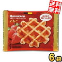 【送料無料】 マネケン ベルギーワッフル いちごのワッフル 6個入 焼菓子 洋菓子 ローゼン ストロベリー ※北海道800円・東北400円の別途送料加算