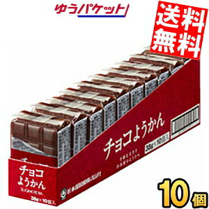 ようかん ゆうパケット送料無料 杉本屋製菓 38gチョコようかん 10個入 羊羹 和菓子 チョコレート