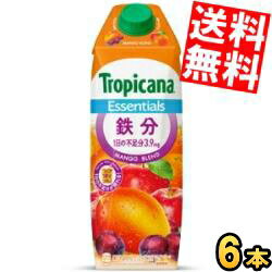【訳あり 配送希望日指定不可 】【商品凹み有・箱損傷のため補強もしくは別箱に詰め替えて出荷】【送料無料】キリン トロピカーナエッセンシャルズ 鉄分1000ml紙パック 6本入※北海道・東北は別途送料加算【賞味期限2025年6月10日】(411)のサムネイル