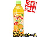  サンガリア つぶつぶオレンジ 500mlペットボトル 48本(24本×2ケース) みかん 蜜柑 ※北海道800円・東北400円の別途送料加算