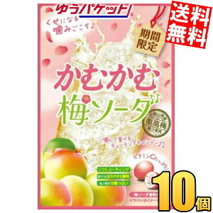 ゆうパケット送料無料 三菱食品 かむかむ梅ソーダ 30g×10袋入 ソフトキャンディー