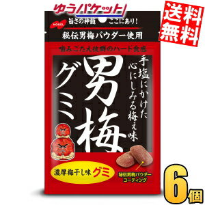 乐天商城 - ゆうパケット送料無料 ノーベル 男梅グミ 41g×6袋入 うめ