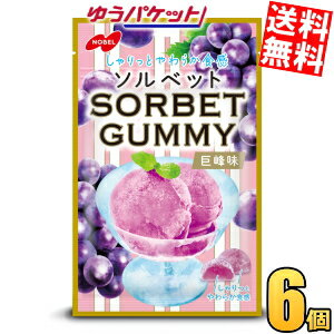 樂天商城 - ゆうパケット送料無料 ノーベル 50gSORBET ソルベットグミ 巨峰味 6袋入 ソルベット グミ