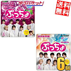 ゆうパケット送料無料 味覚糖 ぷっちょ&TEAMグレープ&ソーダ味 52g 6袋入 エンティームのサムネイル