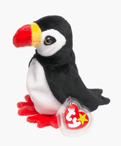 TY ビーニーベイビーズ　BEANIE BABIES PUFFER　とり　ぬいぐるみ