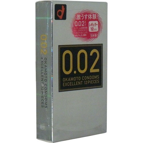 【令和・早い者勝ちセール】オカモト　ゼロゼロツー　エクセレント　12個入り　薄さ均一 002EX ナチュラル ( コンドーム・避妊具　スキ..