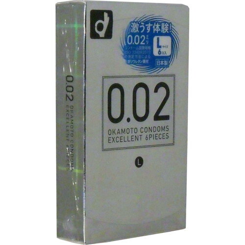 【送料込・ケース販売】オカモト　ゼロゼロツー　エクセレント　Lサイズ 6個入り×144点セット　大きめサイズ　まとめ買い！　薄さ均一 002EX ナチュラル ( コンドーム　避妊具 ) ( 4547691710505 )