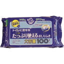 日本製紙クレシア アクティ　トイレに流せるおしりふき　100枚入　無香料　ウェットタイプ　片手でらくらく！ストッパー付き（4901750806217）