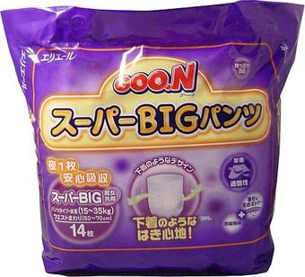 【送料無料・まとめ買い×3】大王製紙　グーン スーパーBIG パンツ 14枚入×3点セット 　下着感覚の紙おむつ ( 4902011743081 ) ※パッケージ変更の場合あり