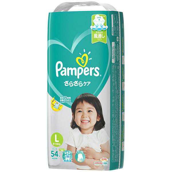 【送料込】P＆G　パンパース さらさらケア テープ Lサイズ ( 9-14kg ) 54枚 ×4点セット　まとめ買い特価！ケース販売 ( 4902430148764 )