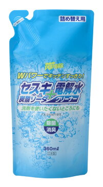 【週末限定セール】 リアルメイト　セスキ炭酸ソーダ＋電解水クリーナー　360ml　詰め替え用 ( キッチン用液体洗浄剤 ) ( 4580225440325 )