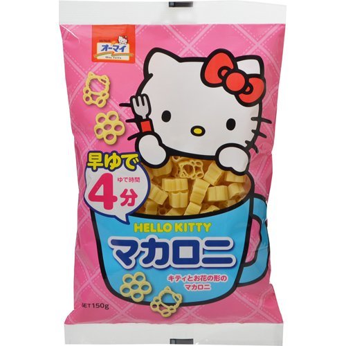【完売削除2024】【12袋セット】日本製粉 オーマイ 早ゆで HELLO KITTY ハローキティ マカロニ 150g×12個セット ( 4902170251731 )のサムネイル