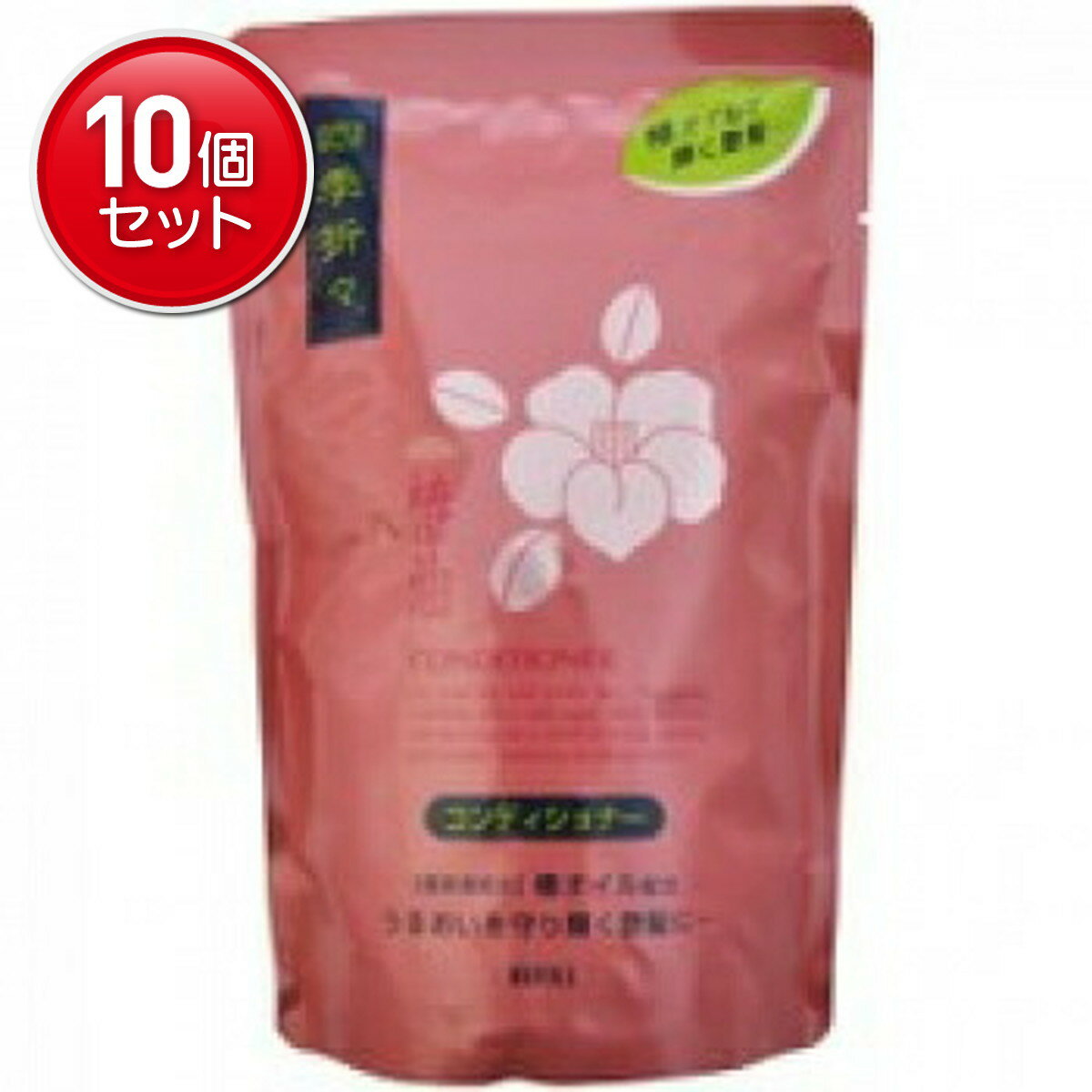【最安挑戦！まとめ買い×10点セット】熊野油脂 四季折々 椿油 コンディショナー 詰替 450ML　 ★まとめ買い特価! ( 4513574006430 )