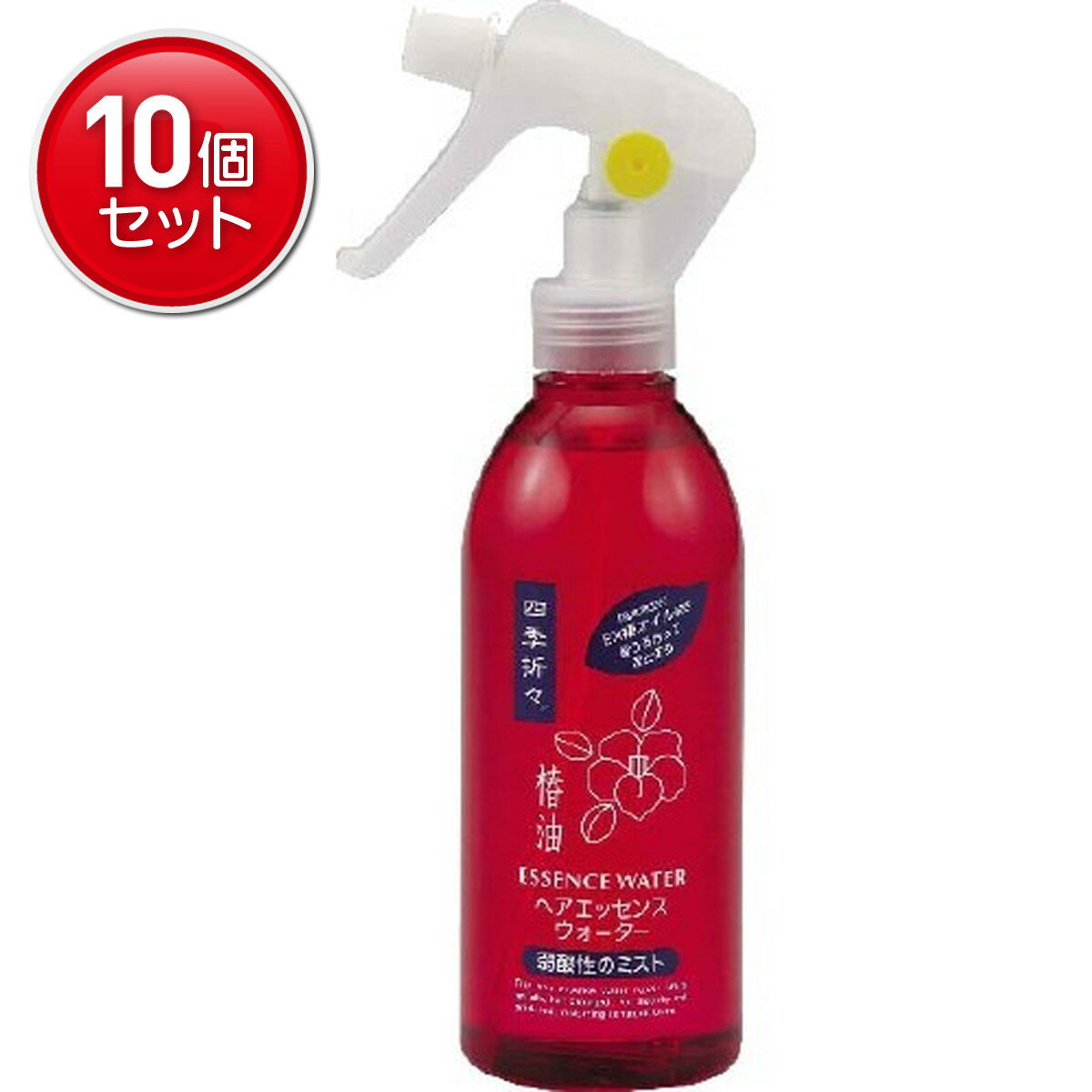 【最安挑戦！まとめ買い×10点セット】熊野油脂 四季折々 椿油ヘアエッセンスウォーター ボトル 250ml　..