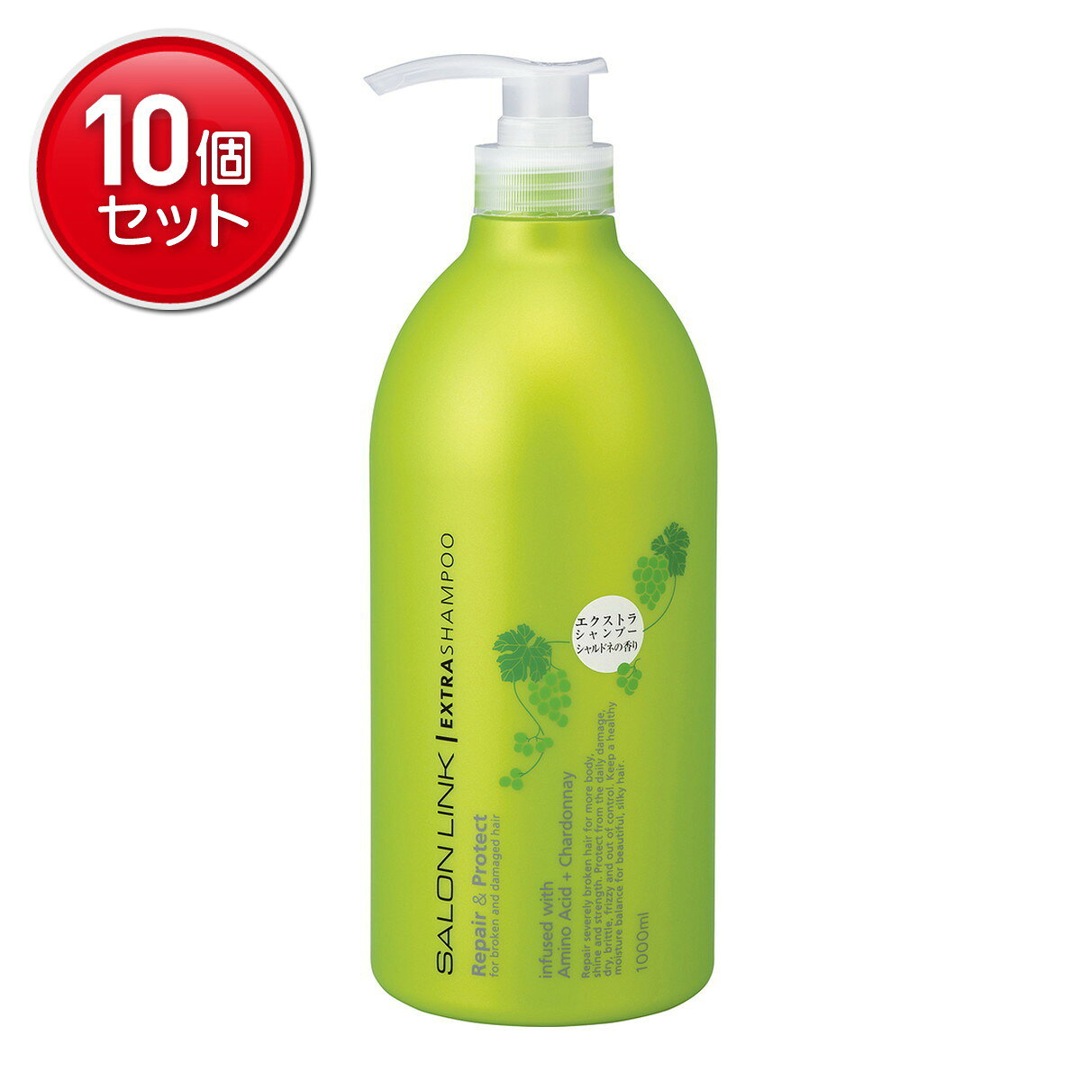 樂天商城 - 【最安挑戦！まとめ買い×10点セット】熊野油脂 サロンリンク エクストラ シャンプー シャルドネの香り 1000ml