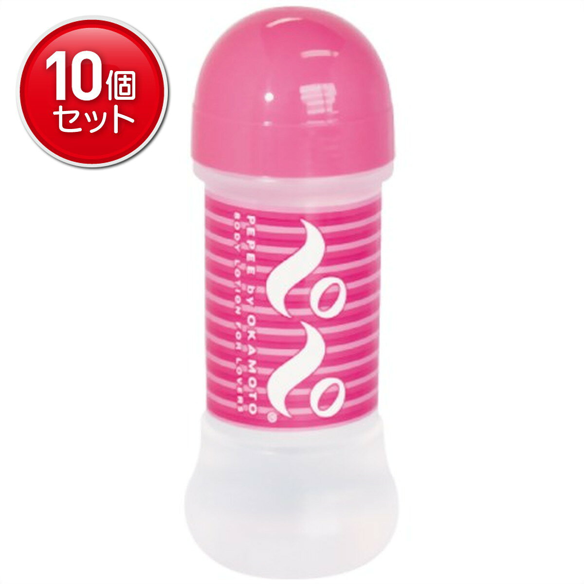 【最安挑戦！まとめ買い×10点セット】オカモト ペペ ラブ&ラバーズ 200ml 強粘タイプ 無香料・無着色 ..