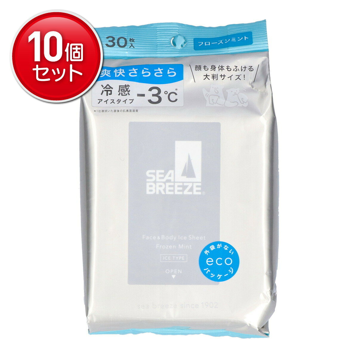 商品名：ファイントゥデイ シーブリーズ フェイス&ボディ アイスシート N フローズンミント 30枚入 大判サイズ内容量：30枚JANコード：4550516475558発売元、製造元、輸入元又は販売元：株式会社ファイントゥデイ原産国：日本区分：化粧品商品番号：101-4550516475558商品説明拭いた瞬間、ヒンヤリ爽快リフレッシュ！1枚で顔も身体も全身拭ける大判のフェイス＆ボディアイスシート広告文責：アットライフ株式会社TEL 050-3196-1510 ※商品パッケージは変更の場合あり。メーカー欠品または完売の際、キャンセルをお願いすることがあります。ご了承ください。