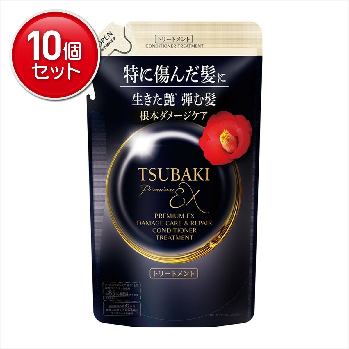 【最安挑戦！まとめ買い×10点セット】ファイントゥデイ TSUBAKI プレミアムEX ダメージケア&リペア コンディショナートリートメント 詰替 300mL ツバキ 椿 つばき