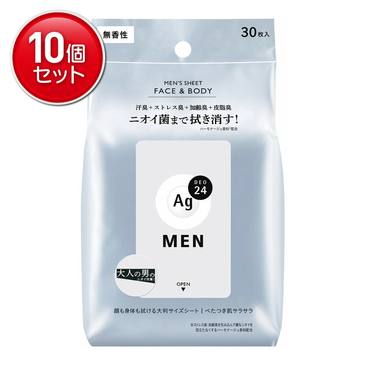 【最安挑戦！まとめ買い×10点セット】ファイントゥデイ エージーデオ24 メン メンズシート フェイス&ボ..