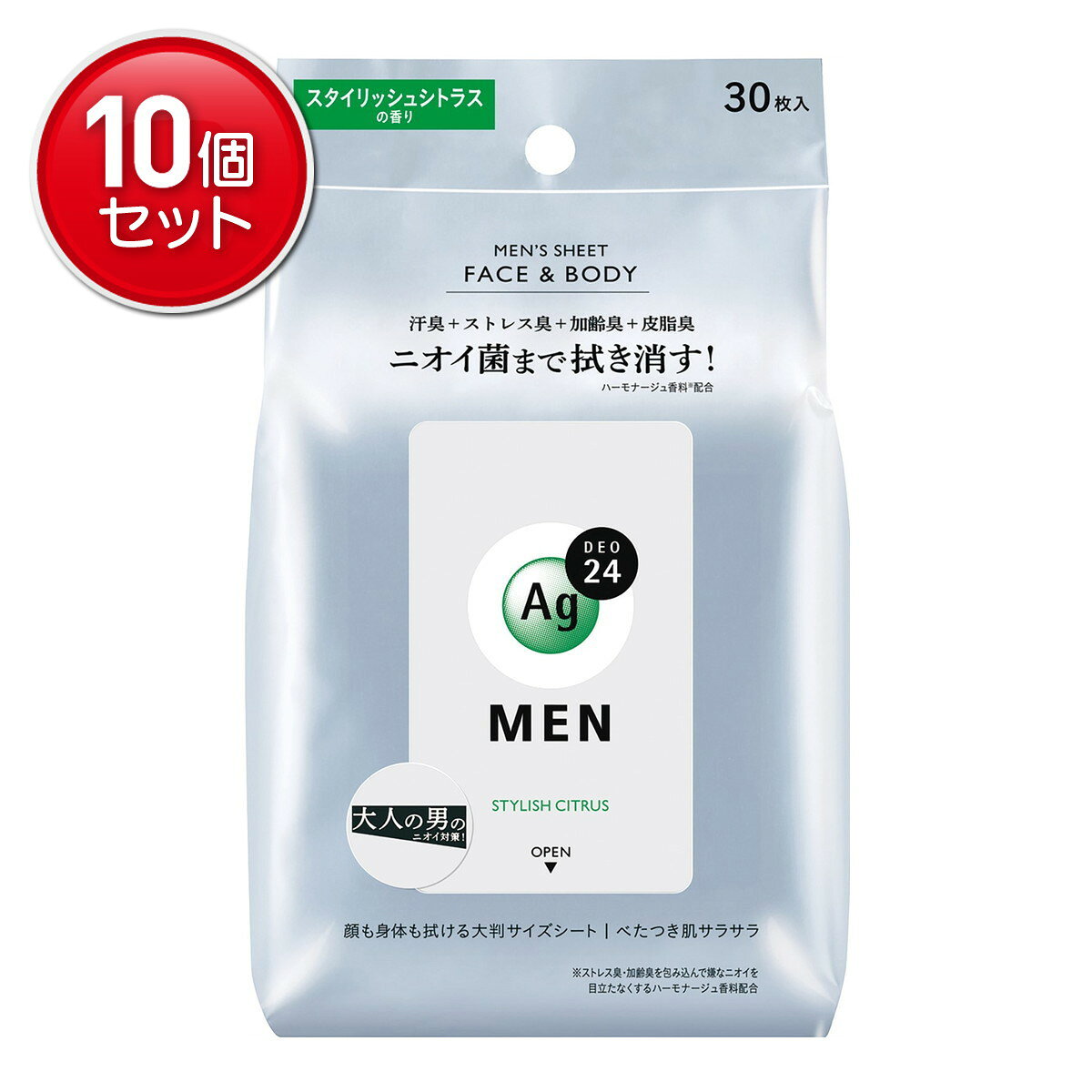 【最安挑戦！まとめ買い×10点セット】ファイントゥデイ エージーデオ24 メン メンズシート フェイス&ボ..