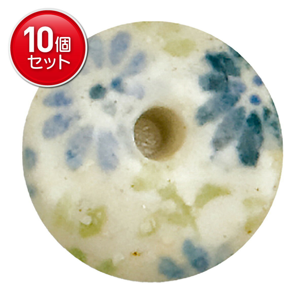 【最安挑戦!まとめ買い×10点セット】日本香堂 青小紋 香玉 香立