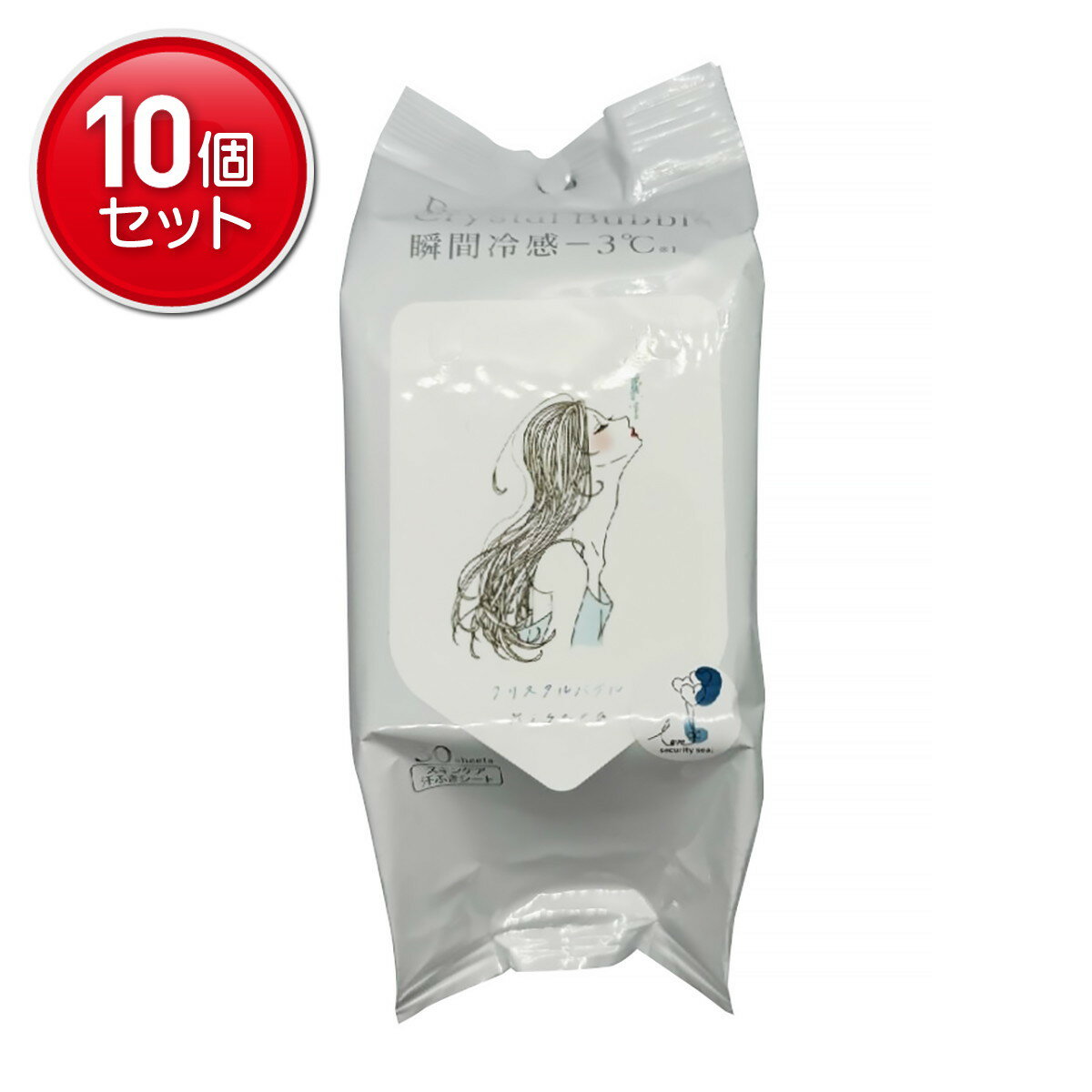 【最安挑戦！まとめ買い×10点セット】昭和紙工 MISERA リフレッシングシート 30枚 クリスタルバブル
