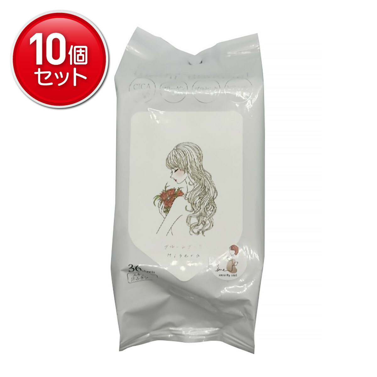 【最安挑戦！まとめ買い×10点セット】昭和紙工 MISERA リフレッシングシート 36枚 ブルームブーケ