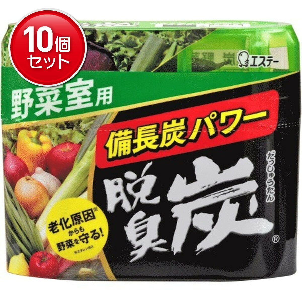 For Refrigerators - 【最安挑戦！まとめ買い×10点セット】エステー 脱臭炭 野菜室用 142g( 4901070117192 )