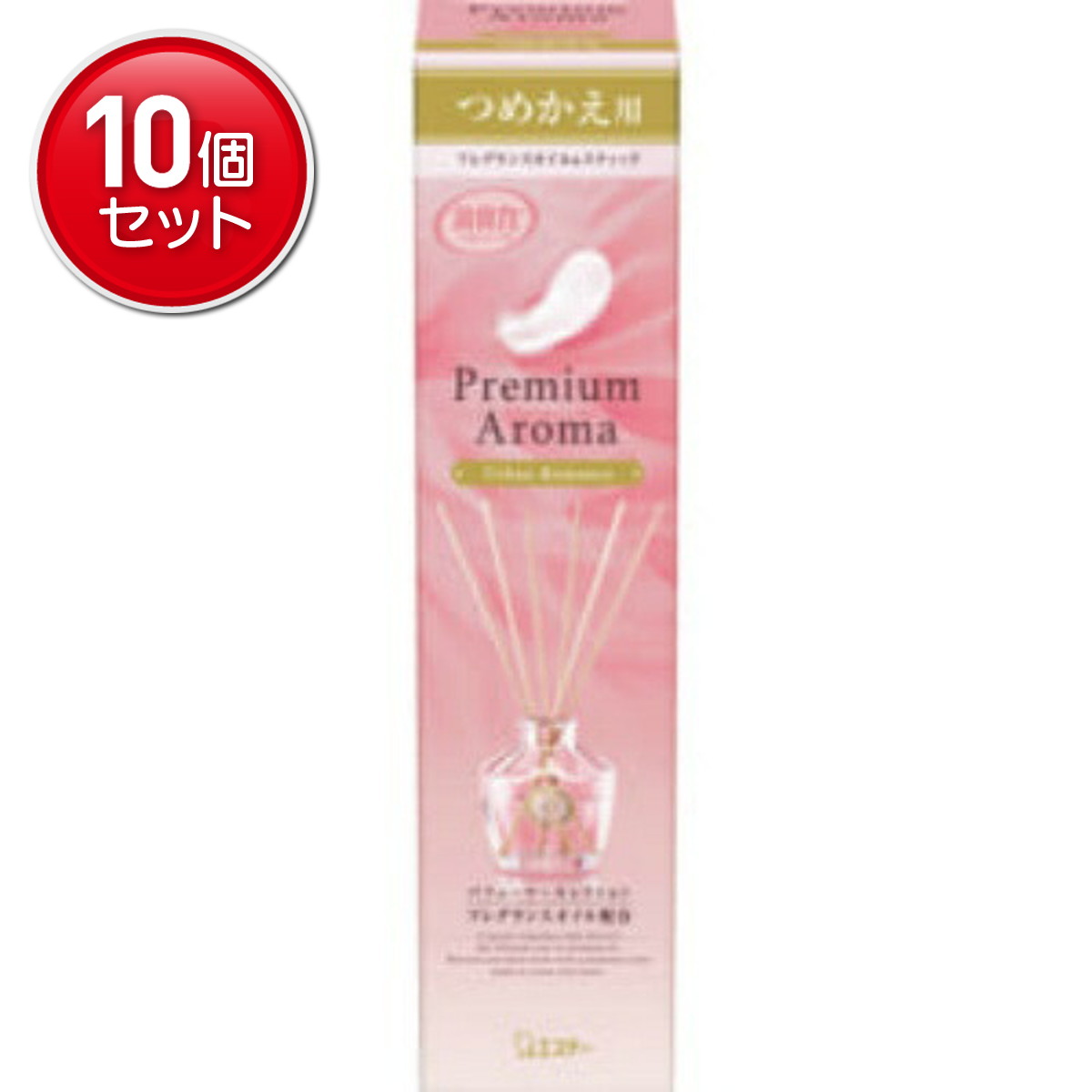 【最安挑戦！まとめ買い×10点セット】エステー お部屋の消臭力 Premium Aroma Stick プレミアムアロマ スティック 消臭芳香剤 ディフューザー 玄関・部屋用 アーバンロマンス つめかえ 50mL