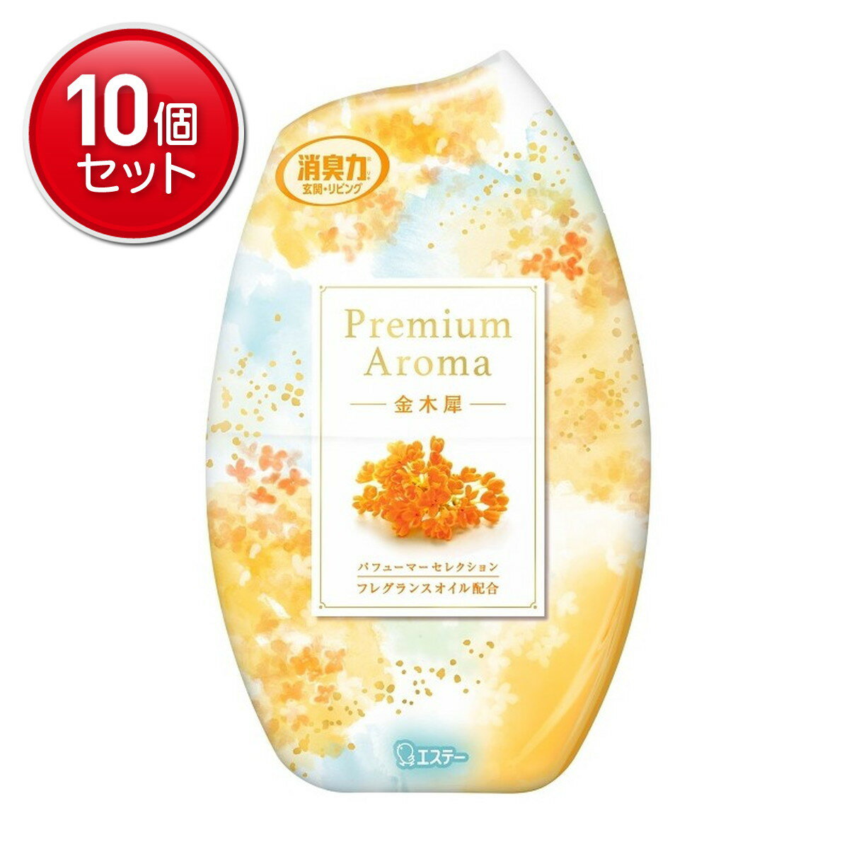 【最安挑戦！まとめ買い×10点セット】エステー お部屋の消臭力 PremiumAroma プレミアムアロマ 金木犀 400mL 玄関 リビング 消臭芳香剤