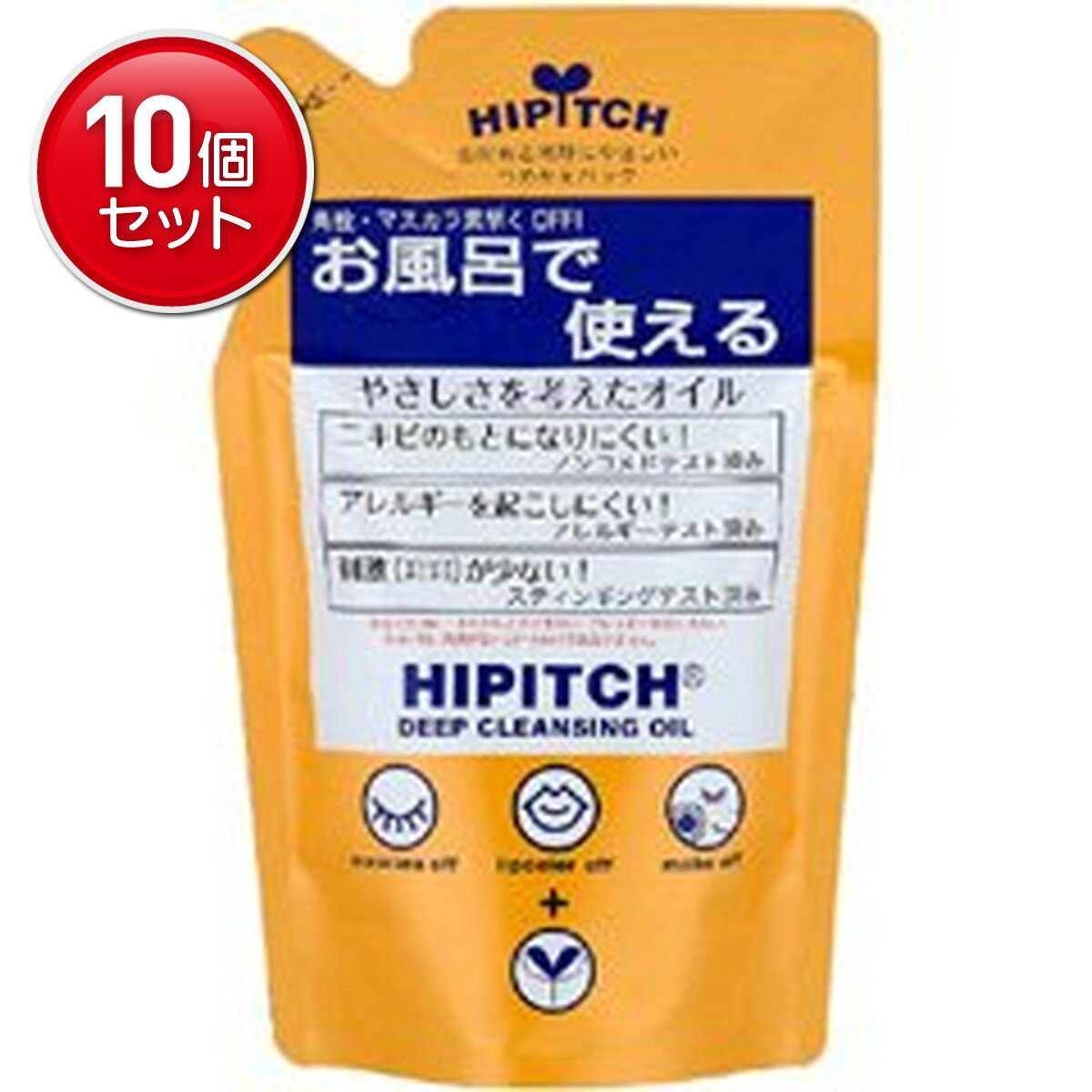 「ハイピッチ ディープクレンジングオイルW つめかえ用 170ml」は、お風呂場でぬれた手や顔にもお使いいただけるクレンジングオイルです。落ちにくいメイクや毛穴の汚れをしっかり落とします。すっきり洗い流すことができ、肌にベタつきを残しません。落ちにくい日焼け止めもすっきり落とします。無香料、アルコール、パラベン無添加。使用方法適量を手に取りメイクとなじませた後、水またはぬるま湯で洗い流します。*手や顔が非常にぬれている時は、軽く水をきってからお使いください。商品の特性上、低温になると白濁する場合がありますが、品質に問題はありません。ボトルへのつめかえ方●ボトルは洗わずそのままご使用ください。洗浄した場合は、よく乾かしてから全量をつめかえてください。また、異なった製造番号の物を混ぜないようにしてください。●水道水や他の製品と混ぜないでください。1.ハサミで注ぎ口の点線をお切りください。2.ボトルが倒れないよう固定し、注ぎ口をボトルの口に差し込み、ゆっくり中身を入れてください。*パックを強くにぎりますと、中身が飛び出しますのでご注意ください。*切り口にご注意ください。●つめかえ後、パックの下にある製造番号を必ず控えておいてください。お問い合わせの際には、この番号をお知らせください。使用上の注意●傷・腫れ物・湿疹等異常のあるときは使用しないでください。●使用中または使用後、赤み・はれ・かゆみ・刺激等の異常が現れた時は使用を中止し、皮膚科専門医等へご相談ください。●目に入らないよう注意し、入った時はこすらずにすぐ洗い流してください。●乳幼児の手の届かない場所に保管してください。成分ミネラルオイル、パルミチン酸エチルヘキシル、ラウリン酸PEG-12、オレイン酸ポリグリセリル-2、水、デシルグルコシド、セスキオレイン酸ソルビタン、ポリソルベート85、オクチルドデカノール、オレンジ油、ユーカリ葉油、ジカプリン酸PG、トコフェロール、フェノキシエタノール原産国：日本区分：化粧品発売元、製造元、輸入元又は販売元：株式会社黒龍堂広告文責：アットライフ株式会社TEL 050-3196-1510※商品パッケージは変更の場合あり。メーカー欠品または完売の際、キャンセルをお願いすることがあります。ご了承ください。