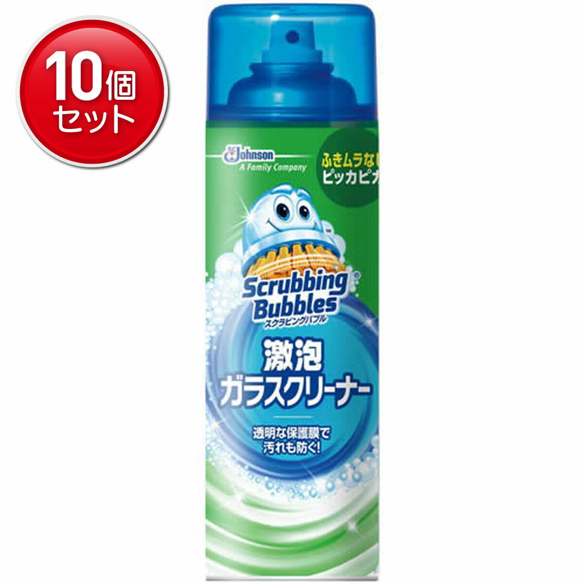 【最安挑戦！まとめ買い×10点セット】ジョンソン スクラビングバブル 激泡ガラスクリーナー 480ML ( ガラス用洗剤 ) ★まとめ買い特価! ( 4901609002364 )