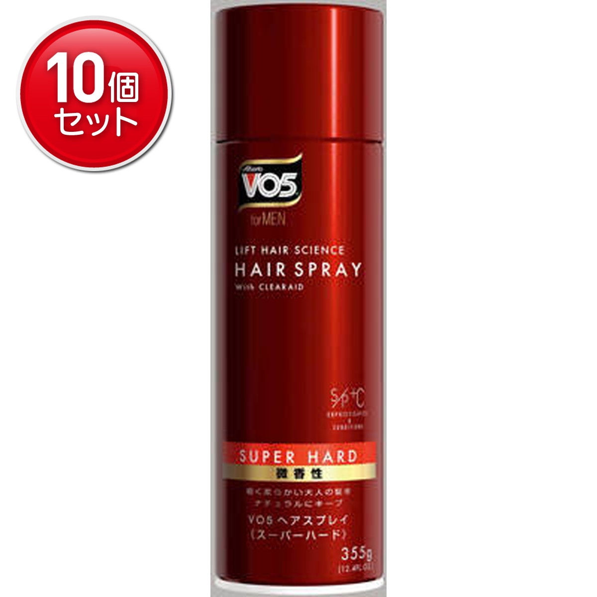 【最安挑戦！まとめ買い×10点セット】サンスター VO5 for MEN ヘアスプレイ スーパーハード微香性 355g　 ★まとめ買い特価! ( 4901616305410 )