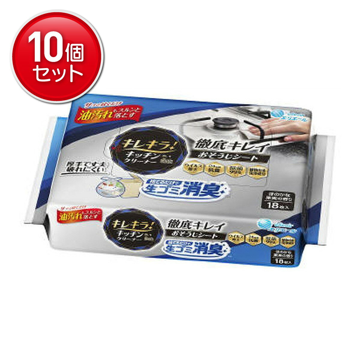 商品名：大王製紙 キレキラ! キッチンクリーナー 徹底キレイ おそうじシート 捨てるだけで生ごみ消臭 18枚入内容量：18枚JANコード：4902011106879発売元、製造元、輸入元又は販売元：大王製紙原産国：日本商品番号：101-4902011106879商品説明●油汚れをスルンと落とす。●見えない菌やウイルスまで除去。●厚手で丈夫だからしっかり拭ける。●植物由来の洗浄成分。●汚れをかきとる独自の立体凸凹シート。●ほのかな果実の香り。●消臭剤配合で、捨てた後にいやな生ゴミ臭を抑制。●除菌99．9％・ウイルス除去＆消臭＆24時間抗菌・防臭。広告文責：アットライフ株式会社TEL 050-3196-1510 ※商品パッケージは変更の場合あり。メーカー欠品または完売の際、キャンセルをお願いすることがあります。ご了承ください。