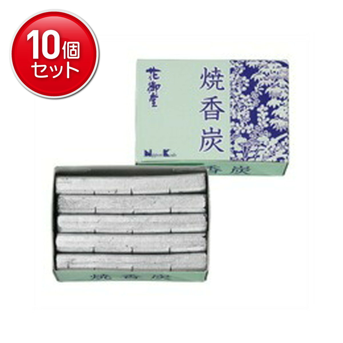 　お焼香用の火種としてお使いください。5本入り。1本の1/4片の燃焼時間は約60分です。1/2片の燃焼時間は約90分です。　お焼香用の火種。5本入り。　メーカー 日本香堂1cs：120JAN　4902125920118 商品サイズ:高さ65mm×幅90mm×奥行65mm箱含む重量:約90g内容:5本入燃焼燃焼時間:1本の1/4片は約60分。1/2片は約90分。 セット内容(成分):　炭広告文責：アットライフ株式会社TEL 050-3196-1510※商品パッケージは変更の場合あり。メーカー欠品または完売の際、キャンセルをお願いすることがあります。ご了承ください。