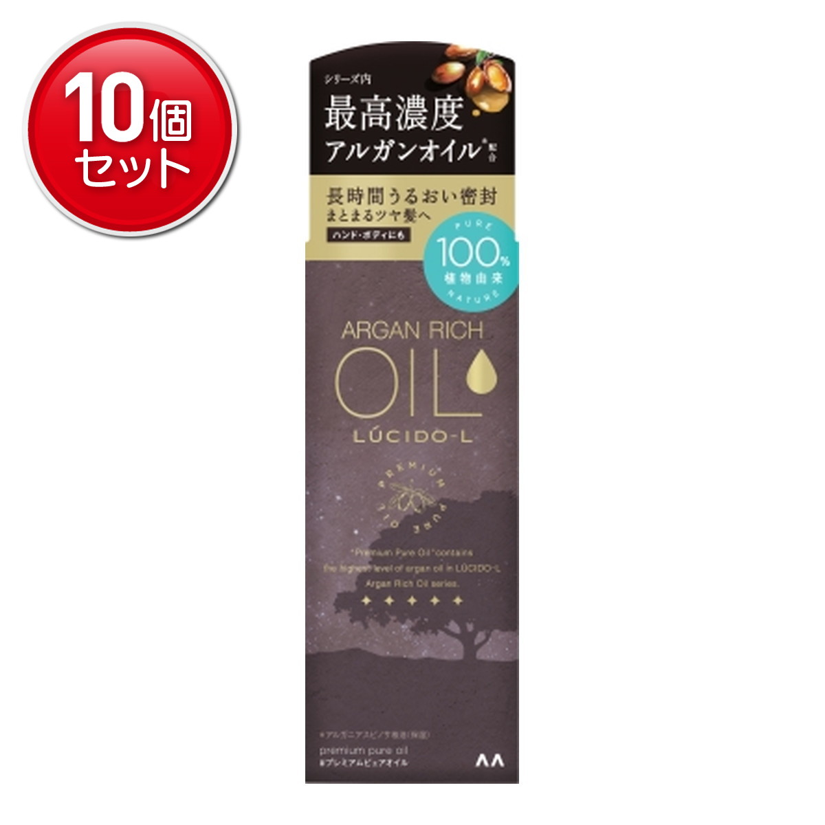 【最安挑戦！まとめ買い×10点セット】マンダム ルシ ドエル LUCIDO-L プレミアム ピュアオイル 60ml