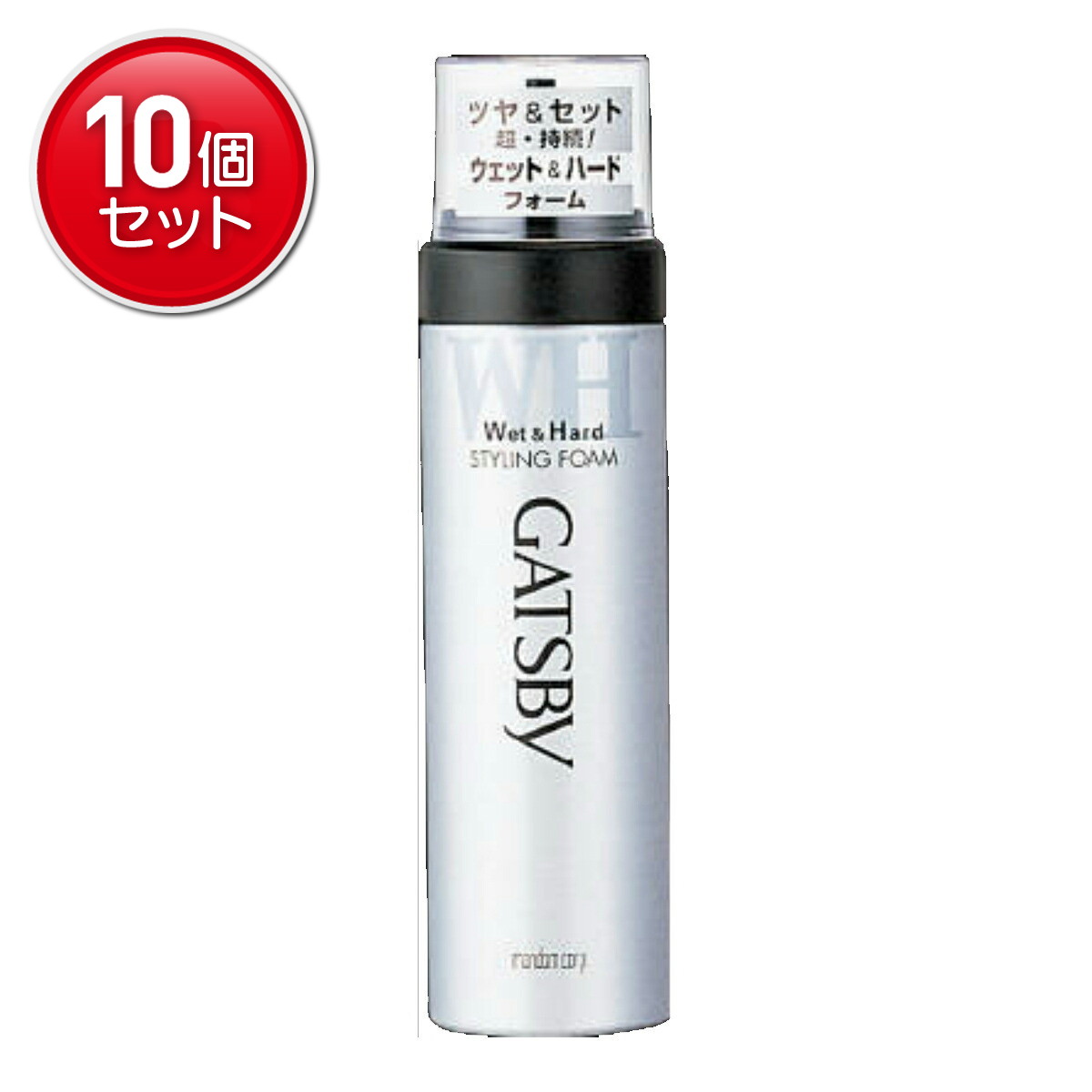 【最安挑戦！まとめ買い×10点セット】マンダム ギャツビー スタイリングフォーム 185G ウェット&ハード( 4902806583380 )