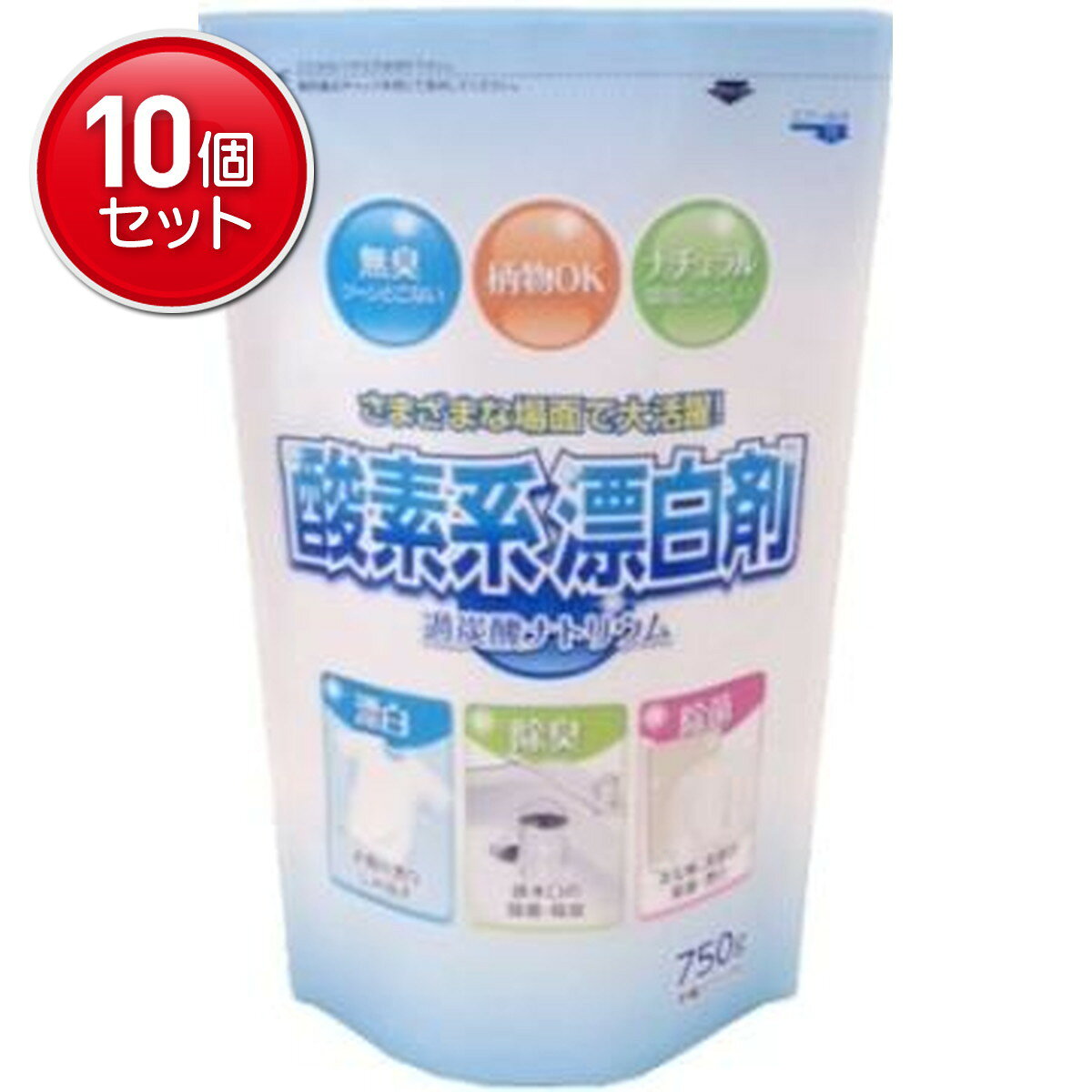 「酸素系漂白剤 過炭酸ナトリウム 750g」は、漂白・除臭・除菌に、さまざまな場面で大活躍する過炭酸ナトリウムです。衣類の漂白やシミ抜き、排水口の除菌・除臭、まな板・食器の除菌・漂白に。日用品　>　洗濯用品　>　漂白剤　>　酸素系漂白剤 衣類用　>　広告文責：アットライフ株式会社TEL 050-3196-1510※商品パッケージは変更の場合あり。メーカー欠品または完売の際、キャンセルをお願いすることがあります。ご了承ください。