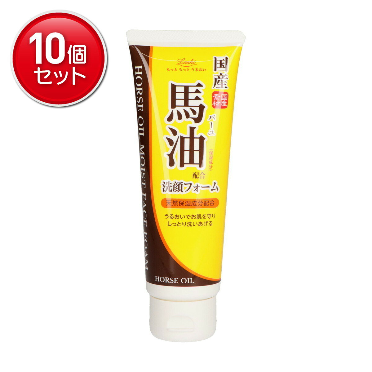 もっちりとした弾力泡が毛穴の奥の汚れまで優しく落とし、うるおいに満たされた素肌にしっとりと洗い上げます! ●馬油(保湿成分)配合だからうるおいを落としすぎず、洗い上がりもつっぱりません。●肌質を問わず、クリーミーな泡でお肌を優しく洗い上げます。●国産馬油配合。【ご使用方法】パール大を手にのひらにとり、水またはぬるま湯でよく泡立ててから洗い、そのあと充分にすすいでください。【使用上の注意】・直射日光の当たる場所、極端に高温または低温の場所での保管は避けてください。・傷やはれもの、湿疹等、異常のある部位には使用しないでください。・お肌に異常がないかよく注意してご使用ください。化粧品がお肌に合わない時、ご使用中、赤み、はれ、かゆみ、刺激、色抜け(白斑等)や黒ずみなどの異常が現れた場合は使用を中止し、皮フ科専門医等へのご相談をおすすめします。・目に入らないようにご注意ください。目に入ったときはすぐに洗い流してください。・乳幼児の手の届くところに置かないでください。原材料・成分水、ステアリン酸、PEG-8、ミリスチン酸、水酸化K、ラウリン酸、グリセリン、馬油、ハチミツ、ヒアルロン酸Na、加水分解コラーゲン、加水分解シルク、BG、ステアリン酸グリセリル(SE)、EDTA-2Na、ラウロイルグルタミン酸ジ(フィトステリル／オクチルドデシル)、トコフェロール、ポリクオタニウム-7、フェノキシエタノール、香料 広告文責：アットライフ株式会社TEL 050-3196-1510※商品パッケージは変更の場合あり。メーカー欠品または完売の際、キャンセルをお願いすることがあります。ご了承ください。
