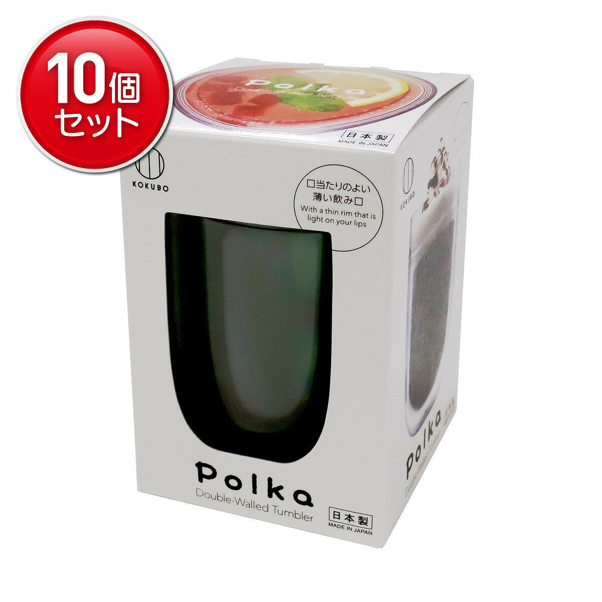 商品名：小久保工業所 KOKUBO Polka グラス グリーン タンブラー内容量：1個JANコード：4956810402694発売元、製造元、輸入元又は販売元：小久保工業所原産国：日本商品番号：101-*010-4956810402694商品説明口当たりのよい薄い飲み口。ティータイムに。使用方法初めて使用する際は食器用洗剤などで洗ってからご使用ください。広告文責：アットライフ株式会社TEL 050-3196-1510 ※商品パッケージは変更の場合あり。メーカー欠品または完売の際、キャンセルをお願いすることがあります。ご了承ください。