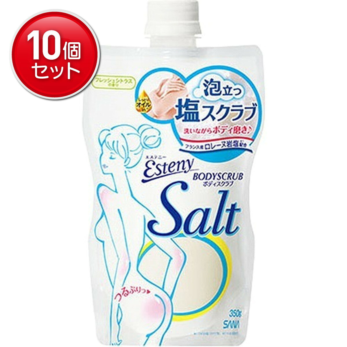 Soaps, Body Soaps - 【最安挑戦！まとめ買い×10点セット】常盤薬品 サナ エステニー ボディスクラブ Salt 350g　 ( 4964596429774 )