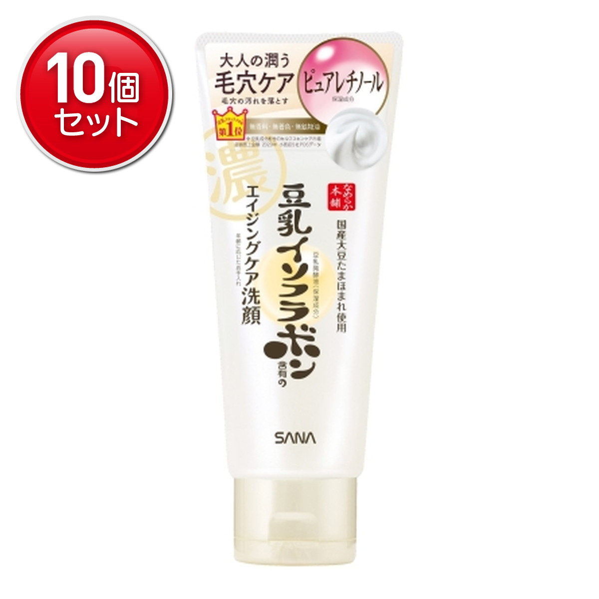 商品名：なめらか本舗 WRクレンジング洗顔 N内容量：150gJANコード：4964596700521発売元、製造元、輸入元又は販売元：常盤薬品工業原産国：日本区分：化粧品商品番号：101-00001ブランド：なめらか本舗豆乳のエイジングケア洗顔で大人の毛穴対策豆乳のエイジングケア洗顔※1で大人の毛穴対策※2！濃密泡で毛穴の汚れを落としながら、ハリとうるおいのある肌に洗い上げます。※1　年齢に応じたお手入れ　※2　毛穴の汚れを落とす使用方法：手のひらに適量（メイク落とし時2 3cm、洗顔時1cm程度）をとり、よく泡立ててから洗います。その後、水またはぬるま湯でよく洗い流してください。広告文責：アットライフ株式会社TEL 050-3196-1510 ※商品パッケージは変更の場合あり。メーカー欠品または完売の際、キャンセルをお願いすることがあります。ご了承ください。