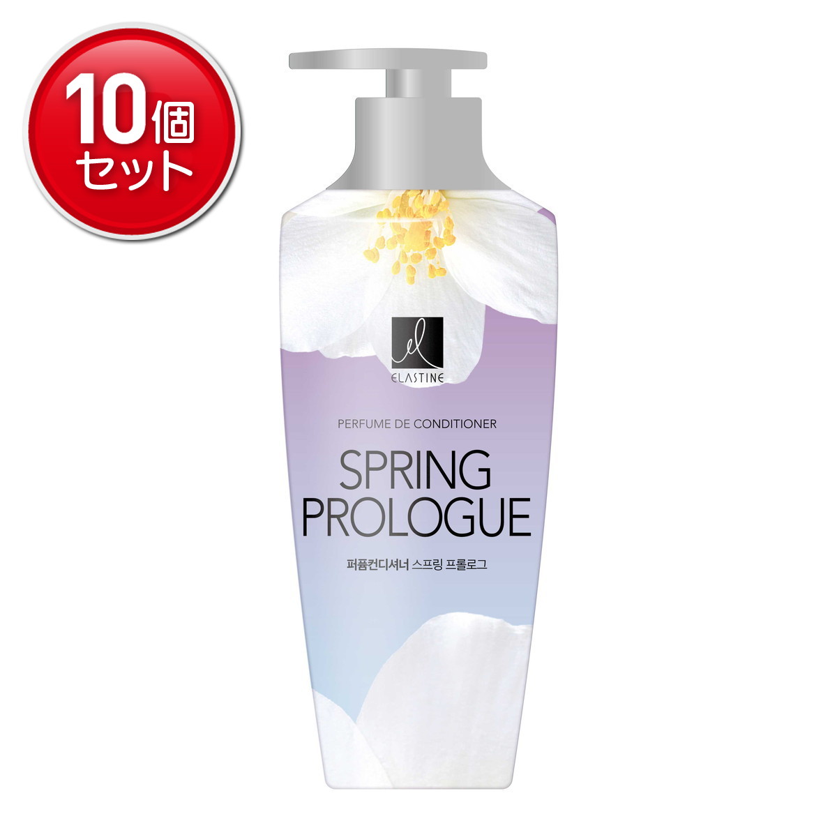商品名：トイレタリージャパン エラスティン Nパヒュームコンデショナー スプリングプロローグ 400mL コンデショナー内容量：400mLJANコード：4985275798844発売元、製造元、輸入元又は販売元：トイレタリージャパン原産国：大韓民国区分：化粧品商品番号：101-*010-4985275798844商品説明●香りのいいサラツヤ髪が一日中続くコンデショナー。●17種のアミノ酸、低分子タンパク質、5種類の黄金オイルの配合でダメージヘアを集中ケアして輝く美髪へと導きます。●従来品より長持ちするパフュームのような香りが一日中続きます。●優しくふんわりとしたムスクフローラルの香り使用方法シャンプー後、軽く水気を切り、適量を髪全体になじませてから、その後、十分に洗い流してください。広告文責：アットライフ株式会社TEL 050-3196-1510 ※商品パッケージは変更の場合あり。メーカー欠品または完売の際、キャンセルをお願いすることがあります。ご了承ください。
