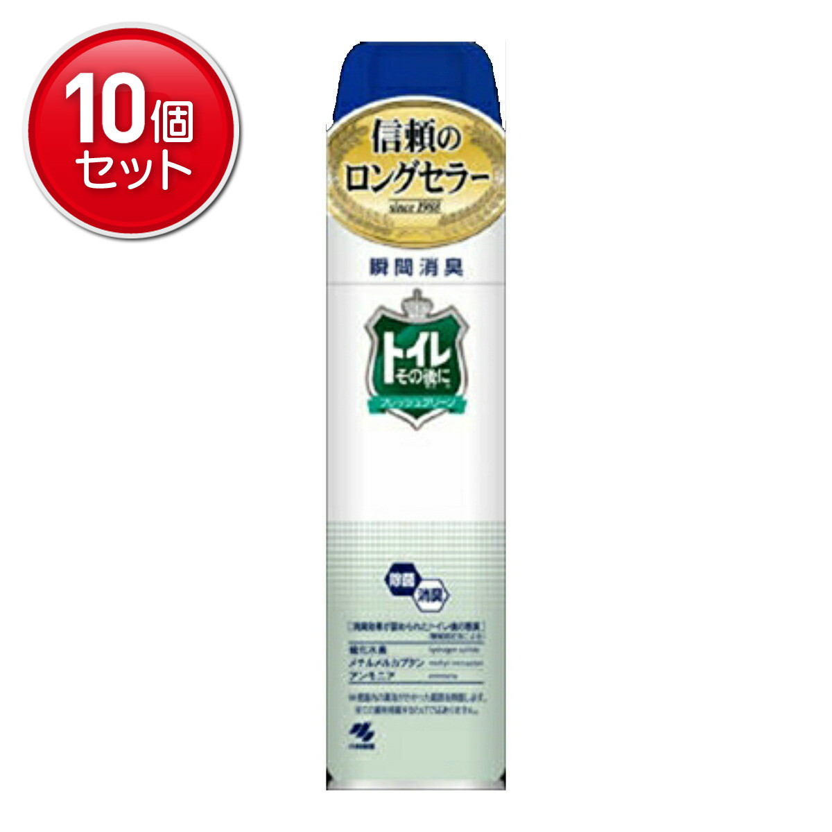【商品説明】●高い消臭効果で排便後の悪臭を瞬時に消臭するトイレ用消臭スプレー●さまざまな悪臭に対応した消臭成分でニオイを瞬間消臭●除菌効果でいつも清潔に保てる●持ちやすい細身の缶サイズ従来品JAN:4987072019757商品サイズ：54×225×54姫路流通センター＞トイレ用JANコード：4987072036365広告文責：アットライフ株式会社TEL 050-3196-1510※商品パッケージは変更の場合あり。メーカー欠品または完売の際、キャンセルをお願いすることがあります。ご了承ください。