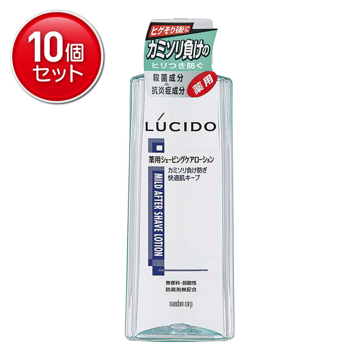 区分：医薬部外品0000045083020101-24489 「ルシード 薬用ローション」は、ヒゲ剃り後のカミソリ負けを防いで肌を快適に保つ薬用シェービングケアローションです。イソプロピルメチルフェノールとグリチルリチン酸ジカリウムのはたらきにより、カミソリ負けによる肌のヒリつきを抑えます。肌なじみのいいローションで、ヒゲ剃り後の荒れた肌にすばやくうるおいを与え、なめらかに整えます。サッパリ爽快な使用感です。無香料・無着色・弱酸性・パラベン無配合。低アルコールタイプ。パッチテスト済み。140ml入り。医薬部外品です。広告文責：アットライフ株式会社TEL 050-3196-1510※商品パッケージは変更の場合あり。メーカー欠品または完売の際、キャンセルをお願いすることがあります。ご了承ください。