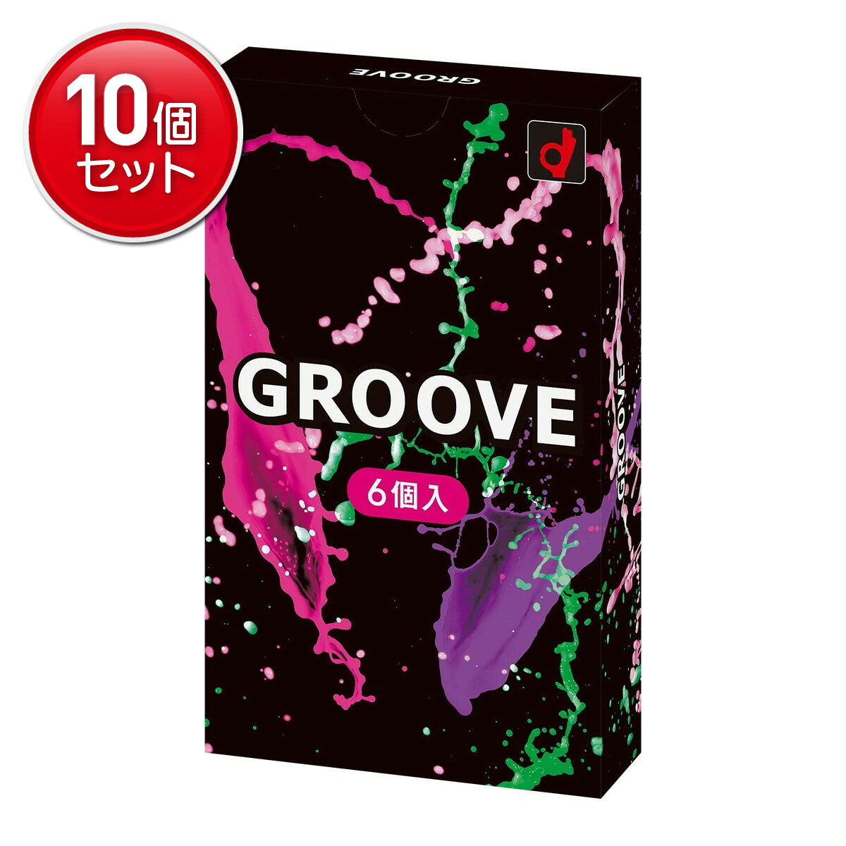 【最安挑戦！まとめ買い×10点セット】オカモト GROOVE グルーヴ 6個入 コンドーム