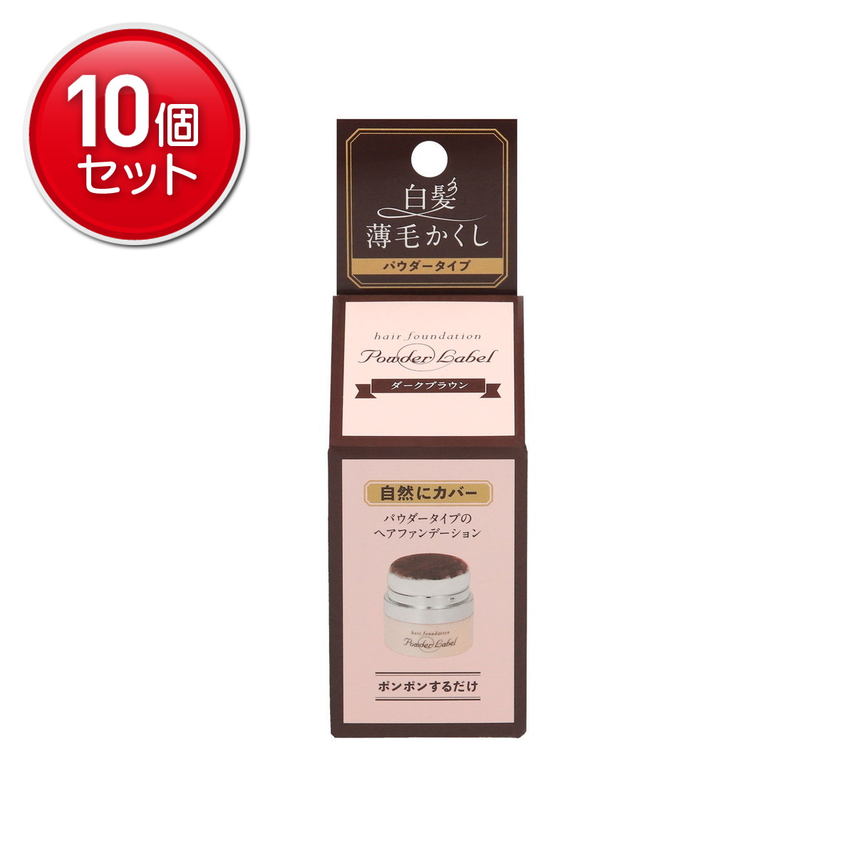 Other - 【最安挑戦！まとめ買い×10点セット】アース製薬 パウダーレーベル ダークブラウン 4g 白髪かくし 薄毛かくし