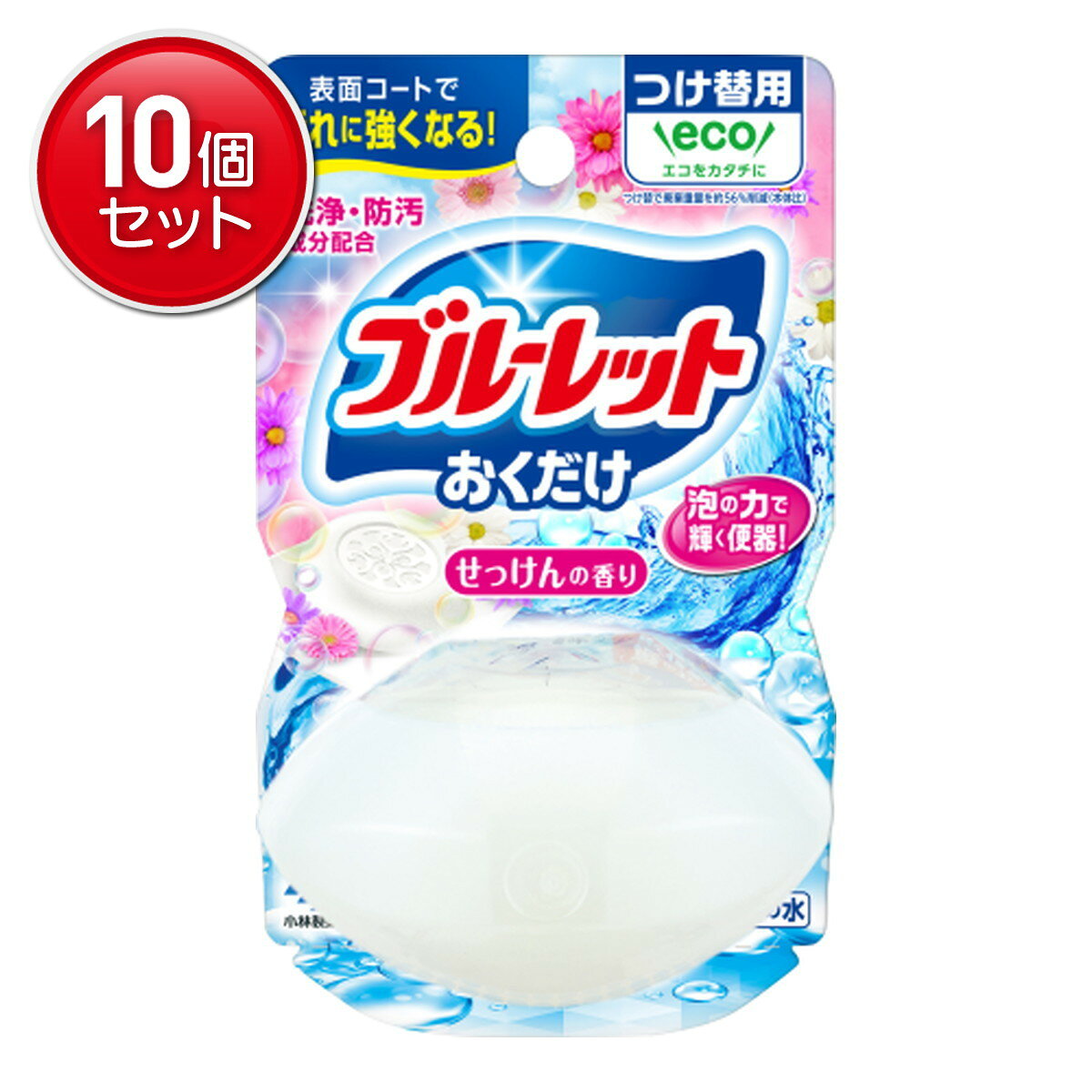 【最安挑戦！まとめ買い×10点セット】小林製薬 液体ブルーレット おくだけ つけ替用 せっけんの香り 70ml