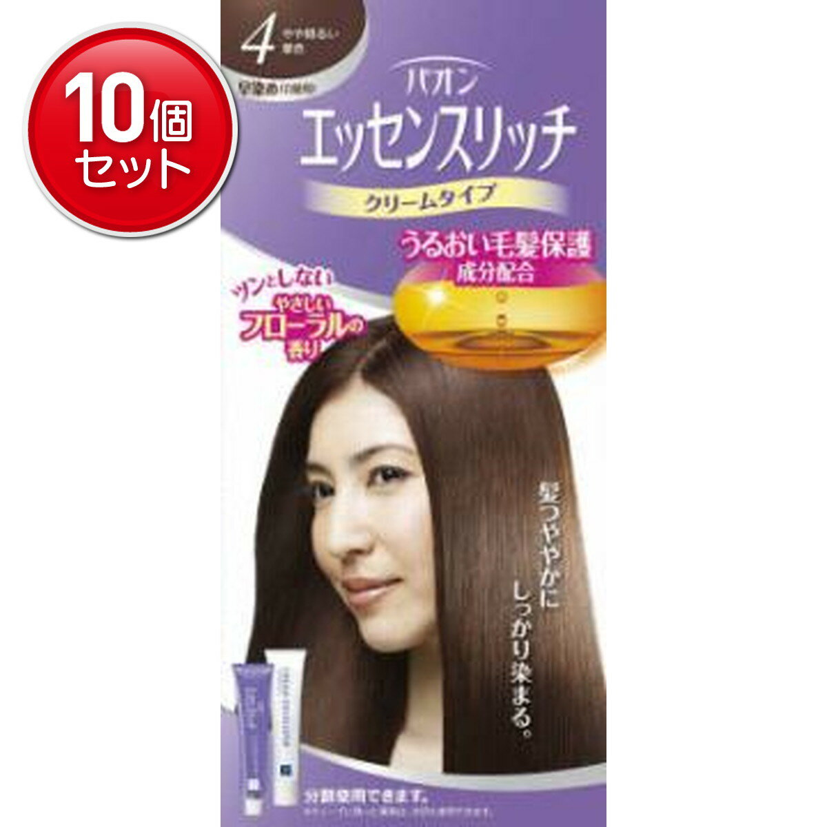 【最安挑戦！まとめ買い×10点セット】シュワルツコフ ヘンケル パオン エッセンスリッチ クリームタイプ 4 やや明るい栗色 　 ( 4987234311781 )