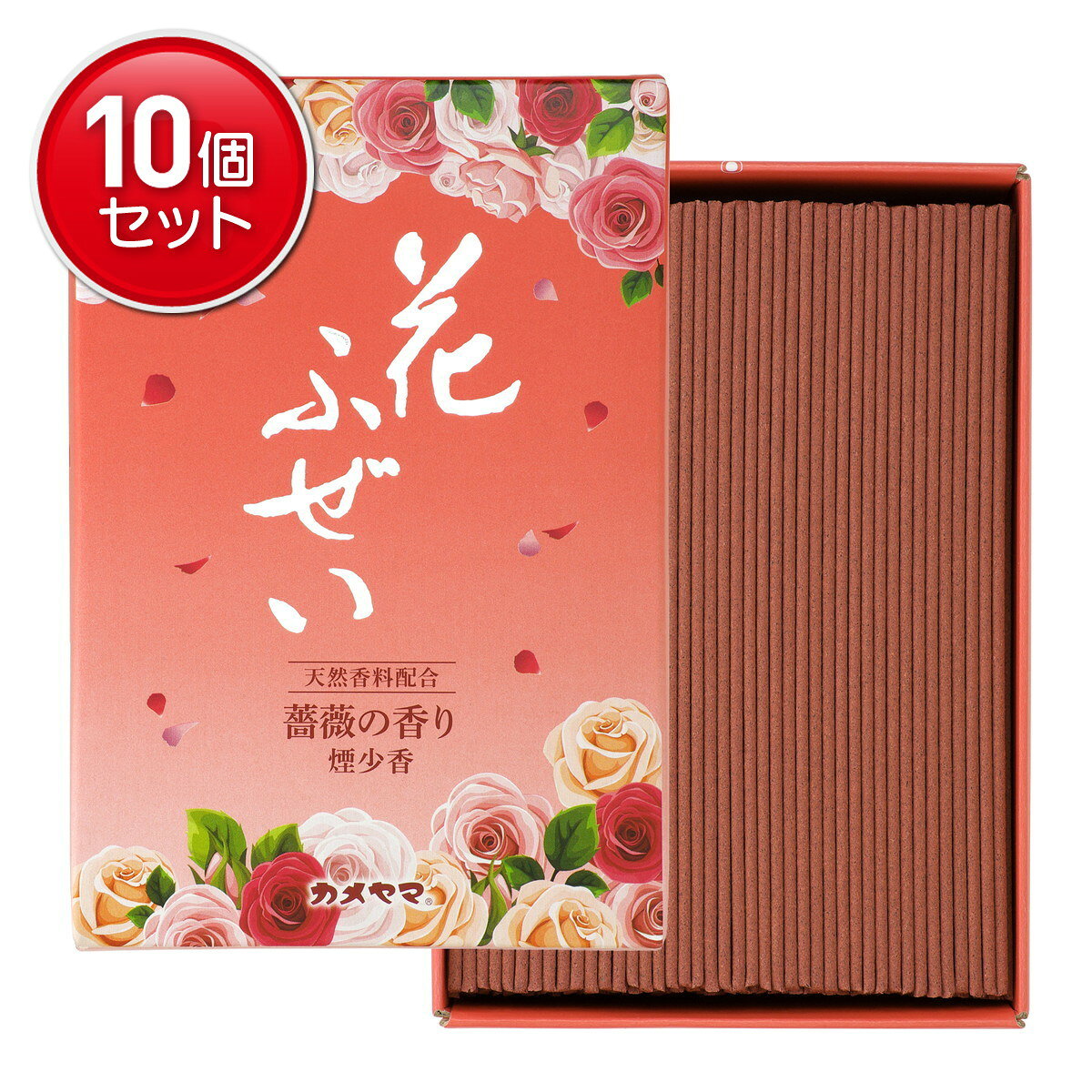 商品名：カメヤマ 花ふぜい 薔薇の香り 煙少香 徳用大型 220g お線香内容量：220gJANコード：4901435218038発売元、製造元、輸入元又は販売元：カメヤマ原産国：マレーシア商品番号：101-4901435218038商品説明数種のローズの香りをブレンドしやわらかで優美な好調に仕上げました朝露をまとったバラのような清らかな香りです。燃焼時間：約25分使用方法お線香の先端にゆっくりと点火して下さい。灰の中にお線香の火種が残っていないことを必ず確認の上使用して下さい。広告文責：アットライフ株式会社TEL 050-3196-1510 ※商品パッケージは変更の場合あり。メーカー欠品または完売の際、キャンセルをお願いすることがあります。ご了承ください。